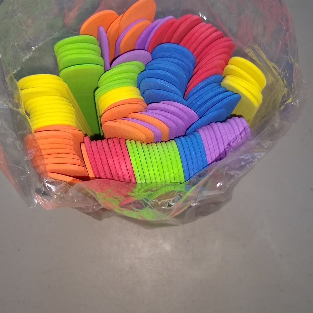 Rainbow Foam Craft Stick 6" New